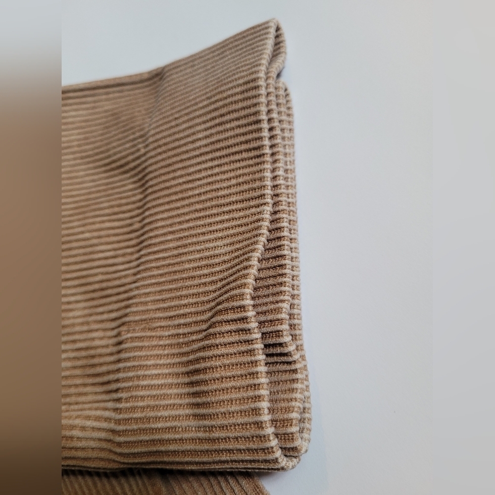 Women's Tan Ribbed Shorts - Picture 4 of 10